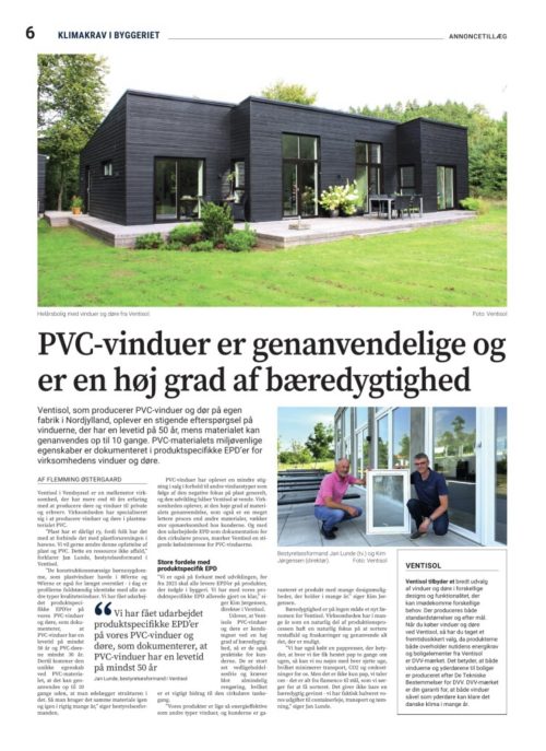 Miljøvenlige PVC-vinduer og døre.